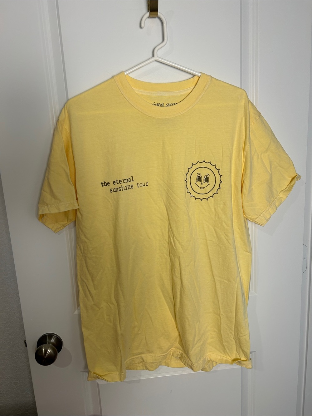 Ariana Grande Pale Yellow 'Eternal Sunshine' Short Sleeve Tee